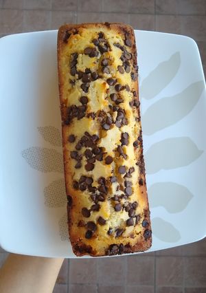Una foto de Budín con chips de chocolate
