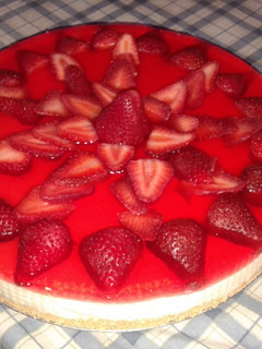 Una foto de Cheesecake de frutillas