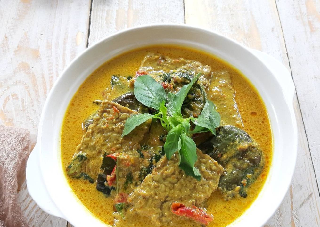 Pecel Santan Tempe Terong