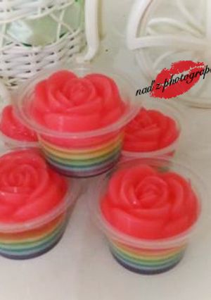 Foto resep Puding Cup Rainbow (simple aja)