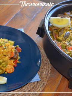 Una foto de Paella de verduras con Thermomix