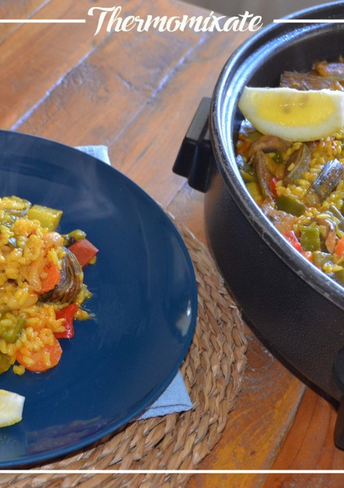 Una foto de Paella de verduras con Thermomix