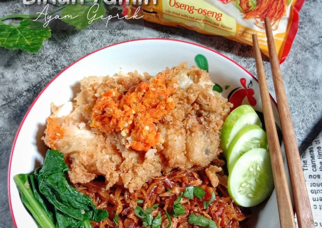 Bihun Yamin Ayam Geprek