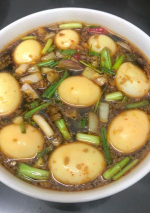 Hình của món Trứng ngâm nước tương.