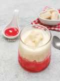 ES TAPE SINGKONG dengan sirup frambozen homemade
