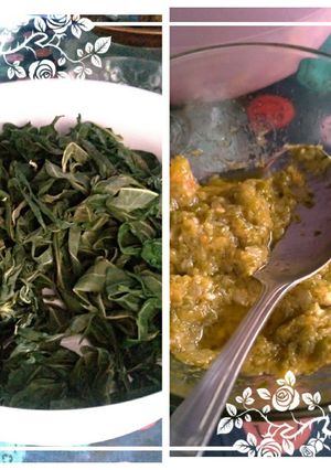 Foto resep Daun singkong sambal ijo Padang