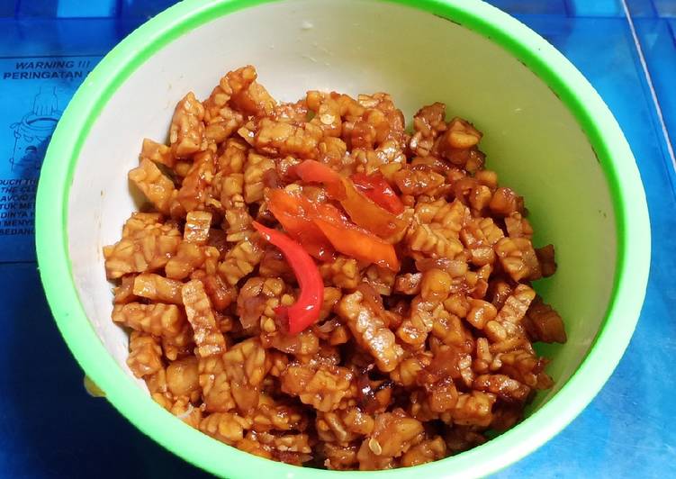 Resep Kering Tempe Pedas Manis, Bisa Manjain Lidah