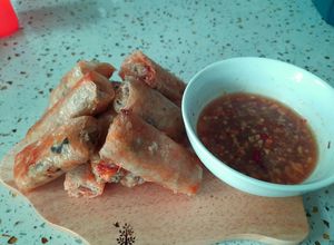 Hình của món Ram (chả nem) ngô ngọt.