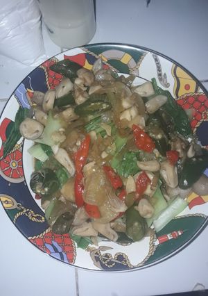 Foto resep Pokcai jamur kancing saus tiram