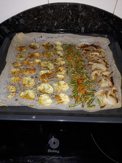 Una foto de Carpaccio de verduras con especias al horno