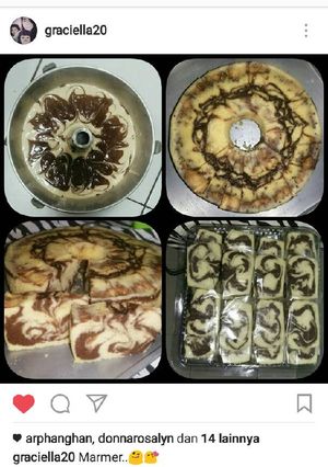 Foto resep Marmer cake murah meriah tapi endess bisa panggang/kukus