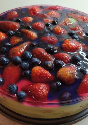 Babapiskótás gyümölcstorta recept fotója
