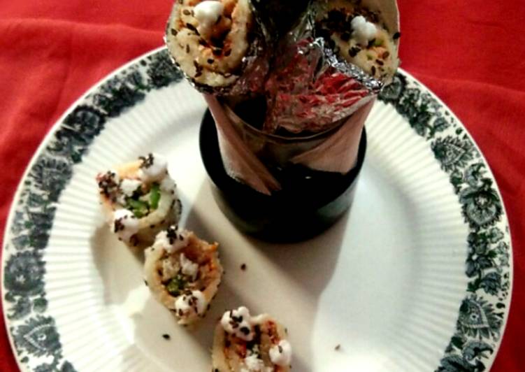 Steamed Dhokla Sushi