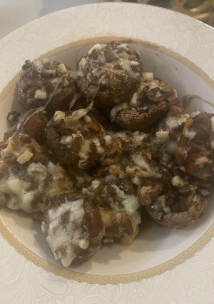 صورة لوصفة فطر محشي بالجبن (ميكس اجبان شدر وموزرلا)