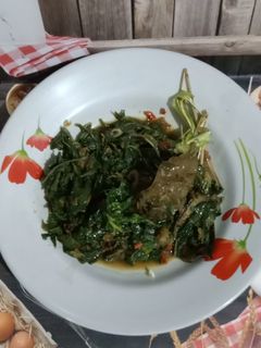 Foto resep Oseng daun singkong rebon