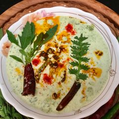 A picture of Spiced Bathua Raita.