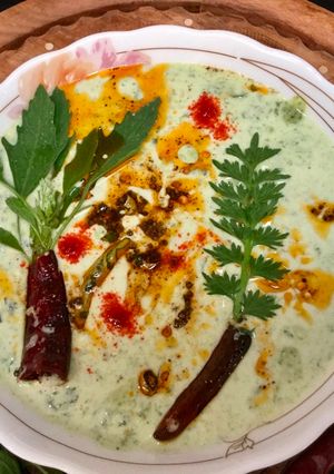 A picture of Spiced Bathua Raita.