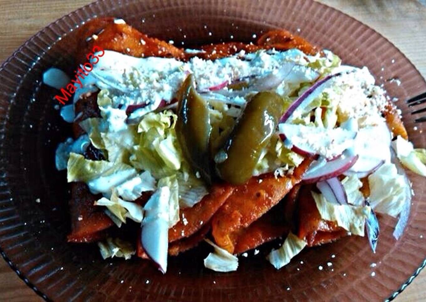Enchiladas rellenas de pollo