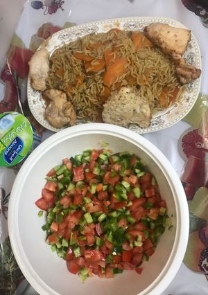 صورة لوصفة رز مع الجزر (شبيه بالطريقه العراقيه)