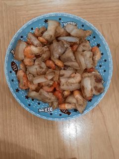 Hình của món Thịt ba chỉ rang tôm.