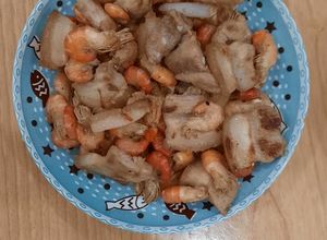 Hình của món Thịt ba chỉ rang tôm.