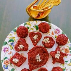 A picture of Beetroot Burfi.