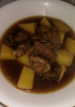 Foto resep Semur Daging Kambing kentang Magic com ala anak kost