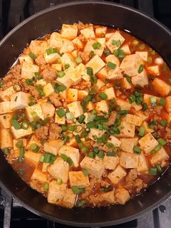 Hình của món Đậu hũ tứ xuyên.