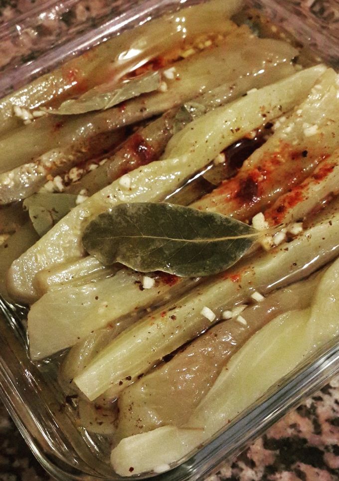 Una foto de Berenjenas al escabeche