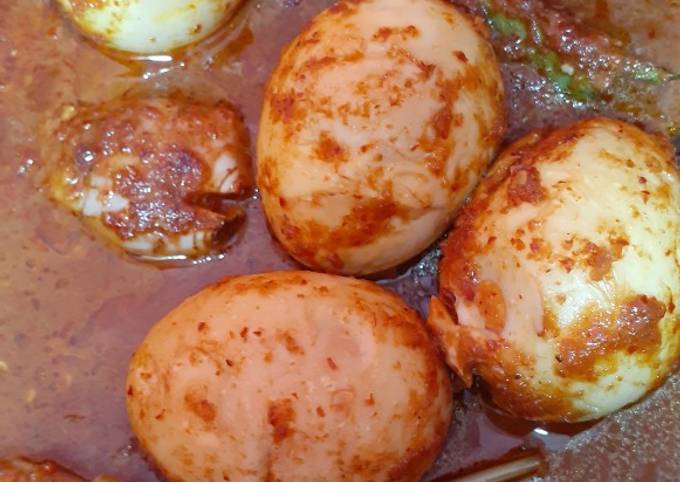 Resep Sambalado telur buat nasi kuning praktis, Bikin Ngiler