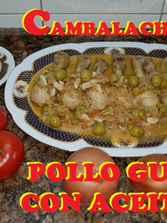 Una foto de Muslos de pollo guisados con la aceitunas