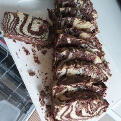 A picture of Zebra cake.