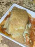 Bacalao a la muselina de ajo con pisto de verduras