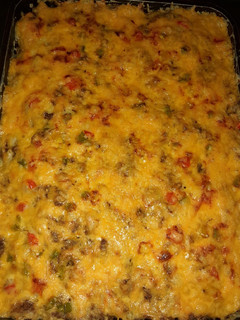 A picture of Beef mince & pasta bake.