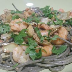A picture of Seafood pasta.
