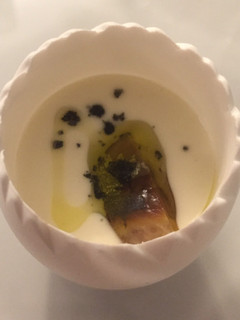 Una foto de Crema Ajoblanco