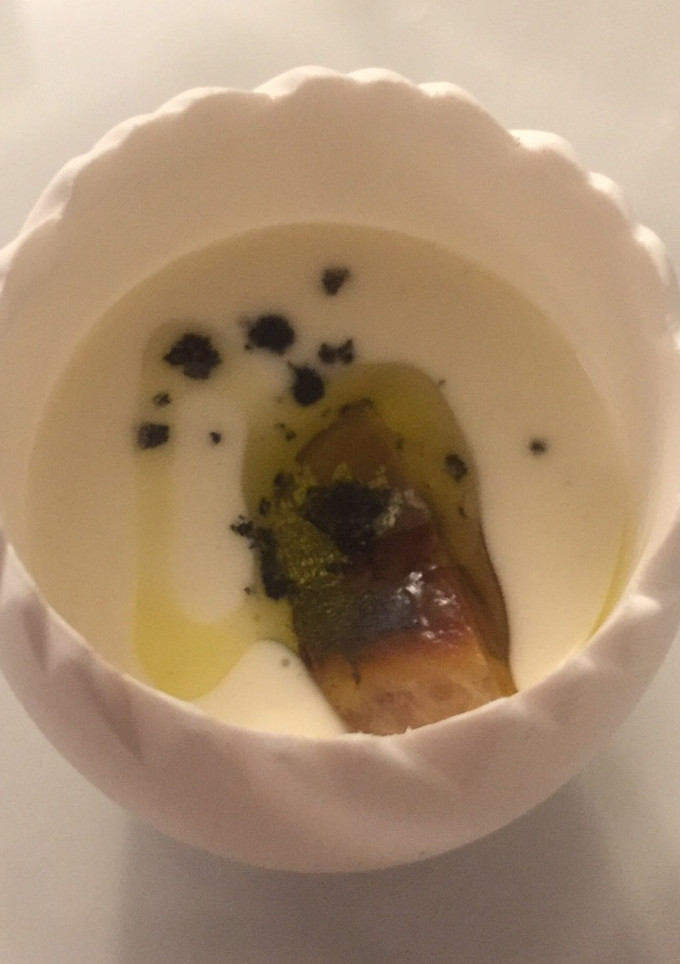 Una foto de Crema Ajoblanco