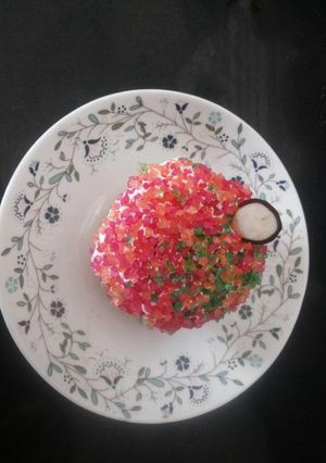A picture of Coloured sugar sprinkle for cakes cup cakes decoration.