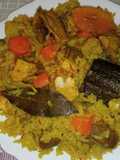 الأرز باللحم والدجاج والخضراوات 👌😋