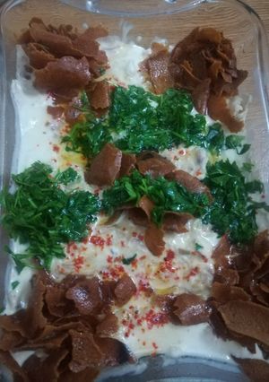 صورة لوصفة فتة دجاج