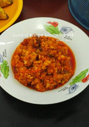 Foto resep Sambal tempe kerupuk kulit