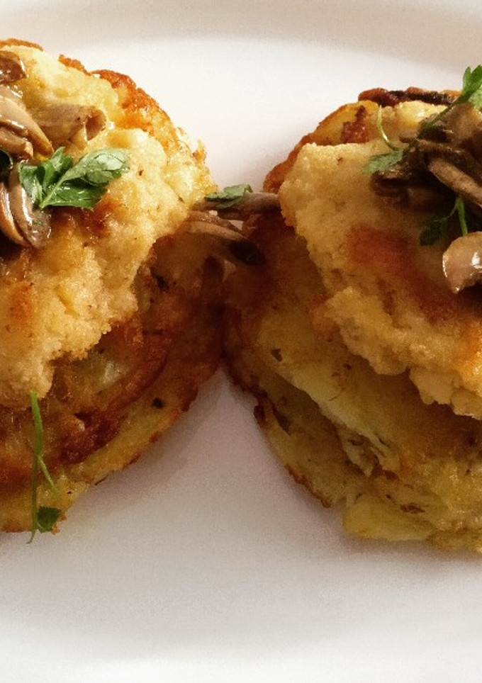 Una foto de Hamburguesas de pescado con tortilla