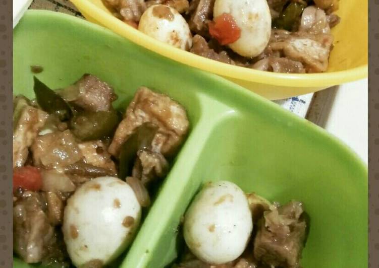 TTD SambalaJo (tahu telur daging masak sambal ijo)