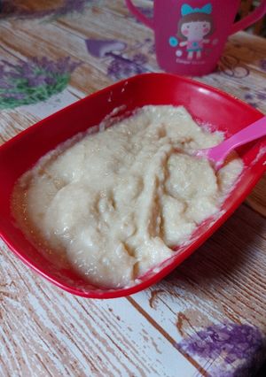 Póréhagymás cukkinifőzelék, csirkemellel (babáknak) recept fotója