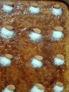 صورة لوصفة بسبوسه بالقشطه