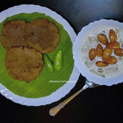 A picture of Vrat ki Kheer & Poori.