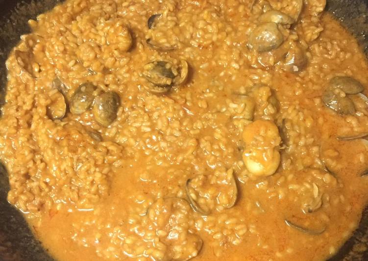 Arroz caldoso de berberechos