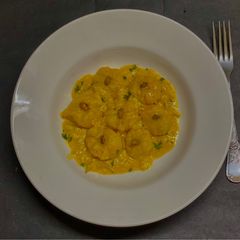A picture of Pumpkin shaped One pot Gnocchi.