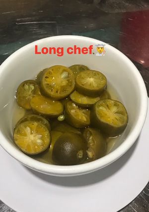 Hình của món Tắc chưng đường phèn.