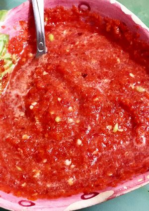 Foto resep Sambal Mentah Jeruk Limau tanpa Terasi Goreng (Menu Diet Minyak)
